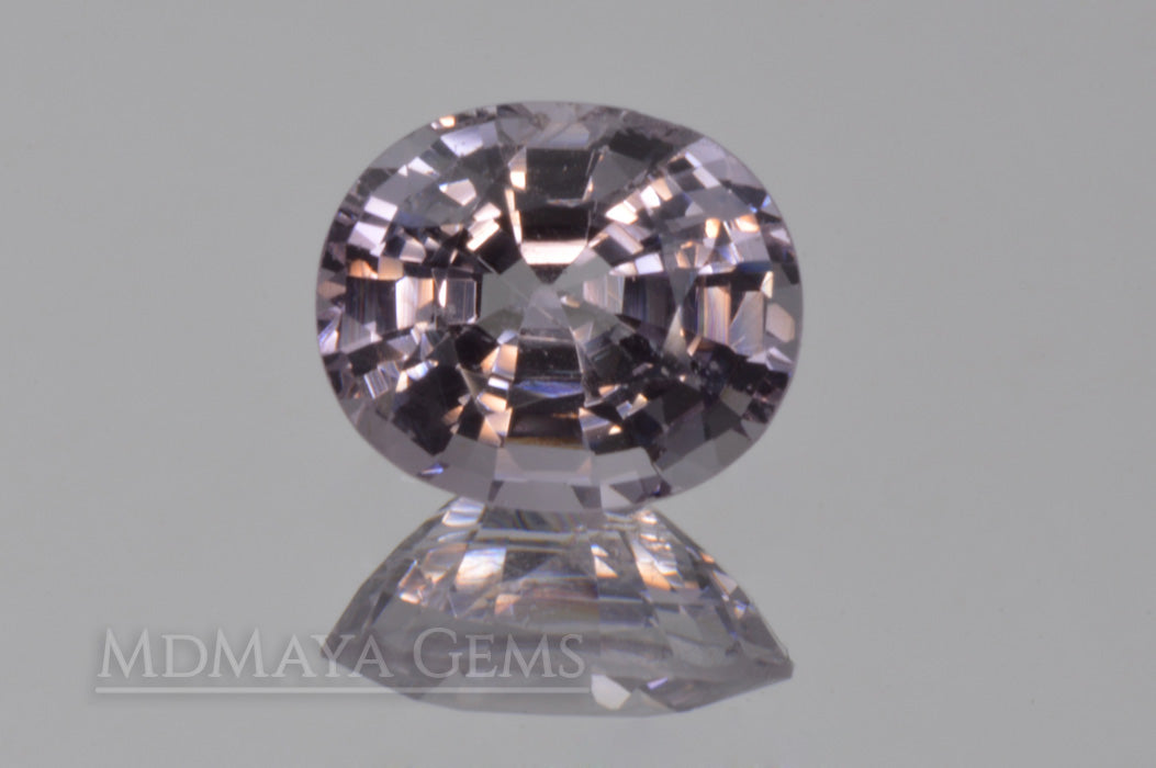 Platinum light Purple Spinel from Mogok. Oval Cut. 2.17 ct.