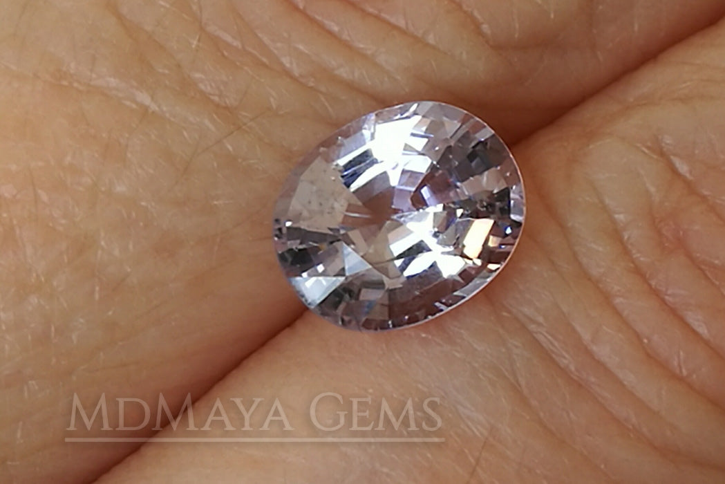 Platinum light Purple Spinel from Mogok. Oval Cut. 2.17 ct.