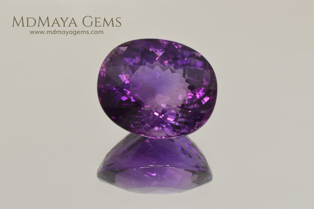 Genuine Violetish Purple Amethyst Oval Cut 25.34 ct