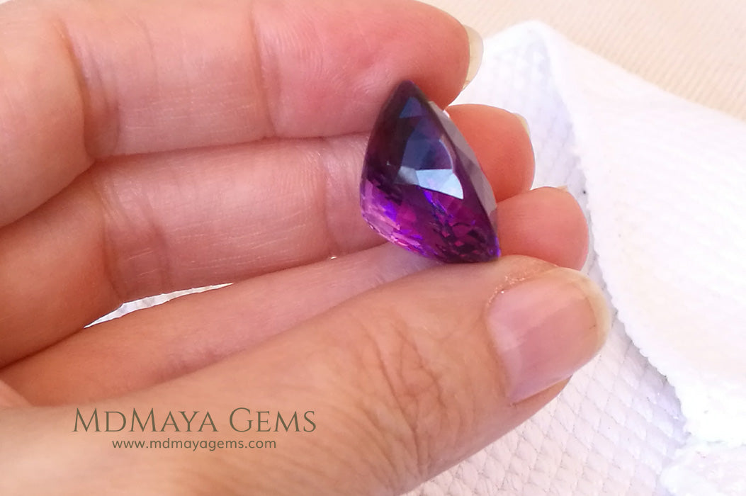 Genuine Violetish Purple Amethyst Oval Cut 25.34 ct