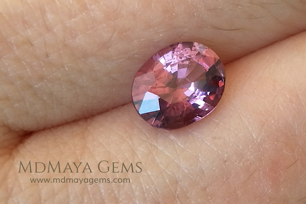 Purple Red Spinel Oval cut 1.66 ct