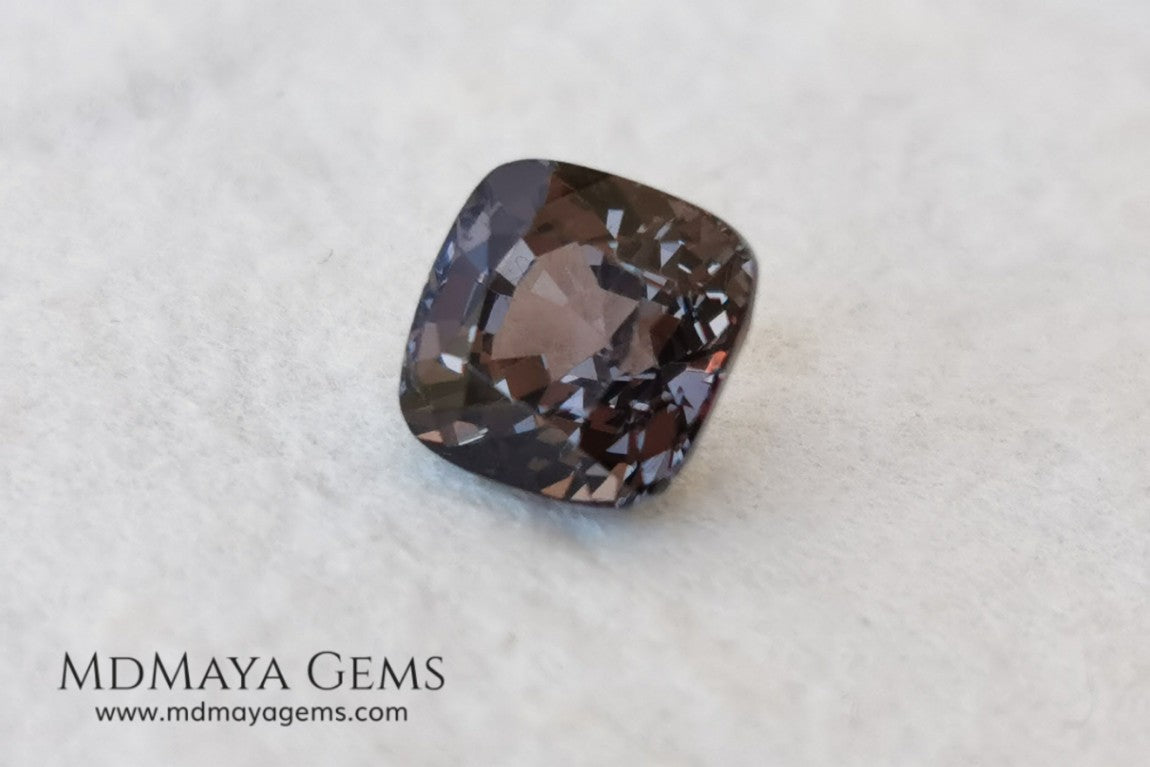 Affordable Purple Spinel Gemstone Square Cushion Cut 1.97 ct