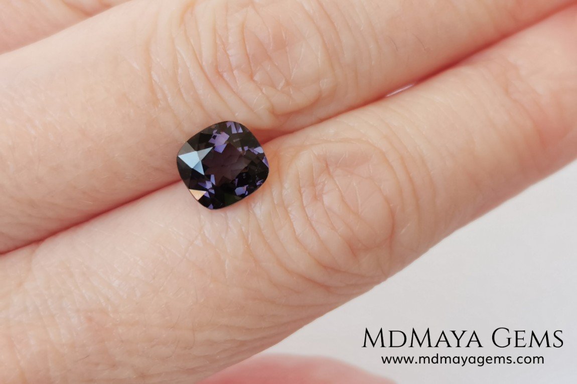 Purple Spinel 2.03 ct cushion cut