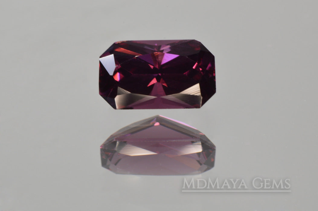 Unheated Reddish Purple Spinel Octagon Cut 1.24 ct
