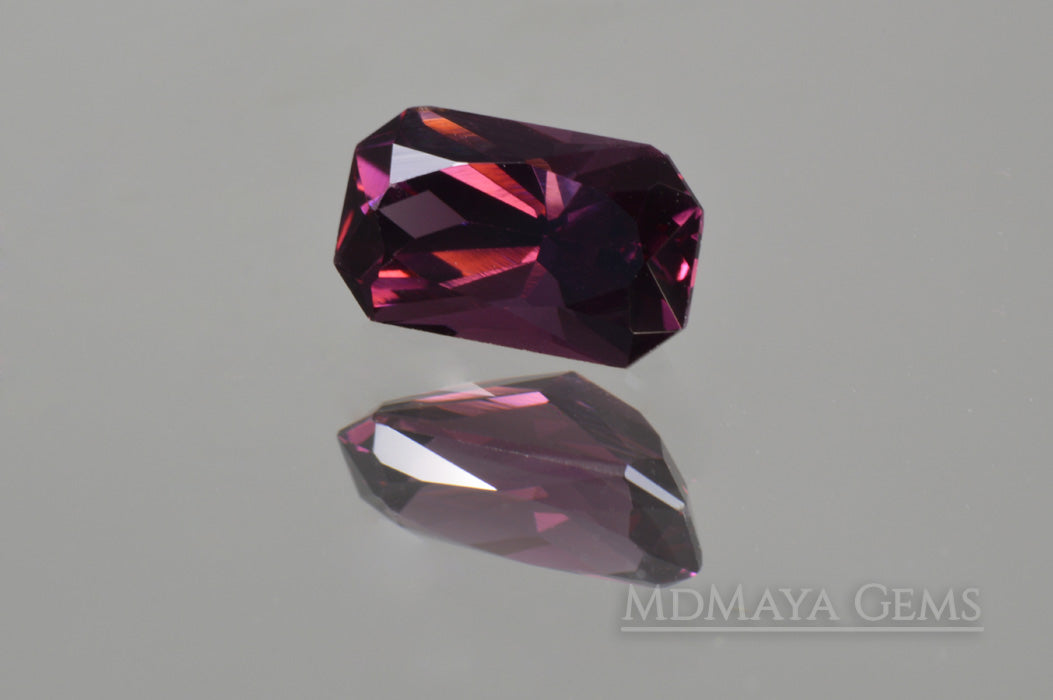 Unheated Reddish Purple Spinel Octagon Cut 1.24 ct