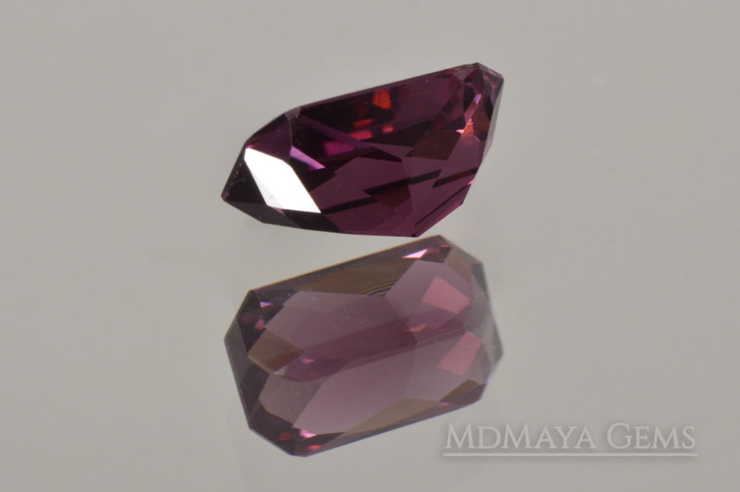 Unheated Reddish Purple Spinel Octagon Cut 1.24 ct
