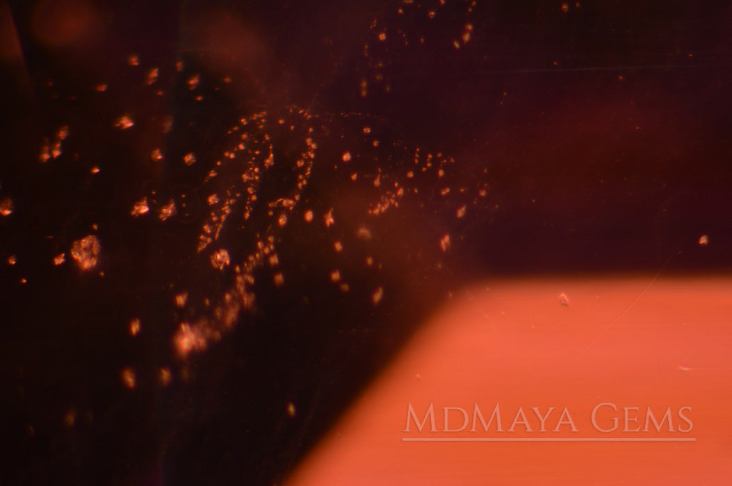 Solid Inclusions in Purple Spinel Gemstone Octagon Cut 1.41 ct