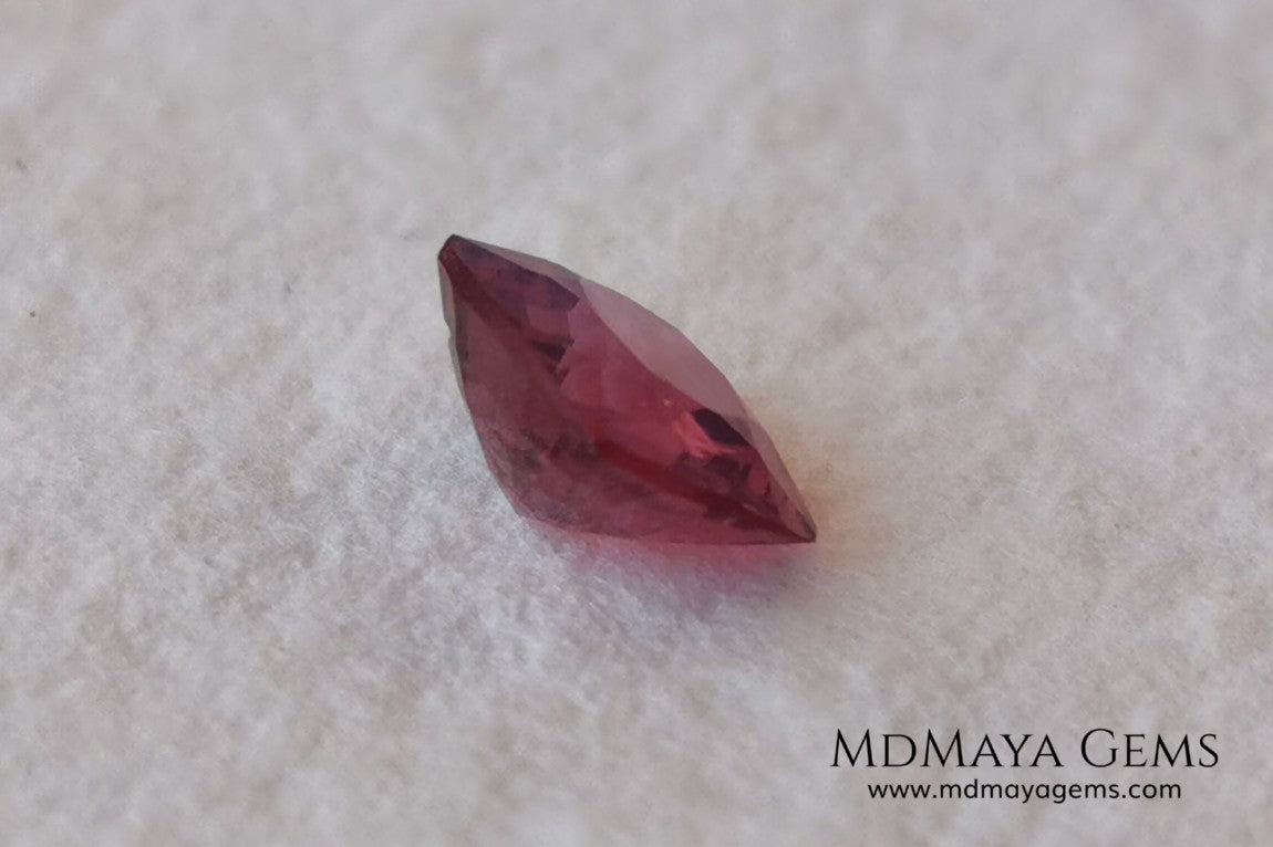 Amazing Purple Red Spinel. Cushion Cut. 0.85 ct. This beautiful gemstone shows a bright and vivid color, it will look perfect in a special ring or any kind of jewelry that you can imagine.