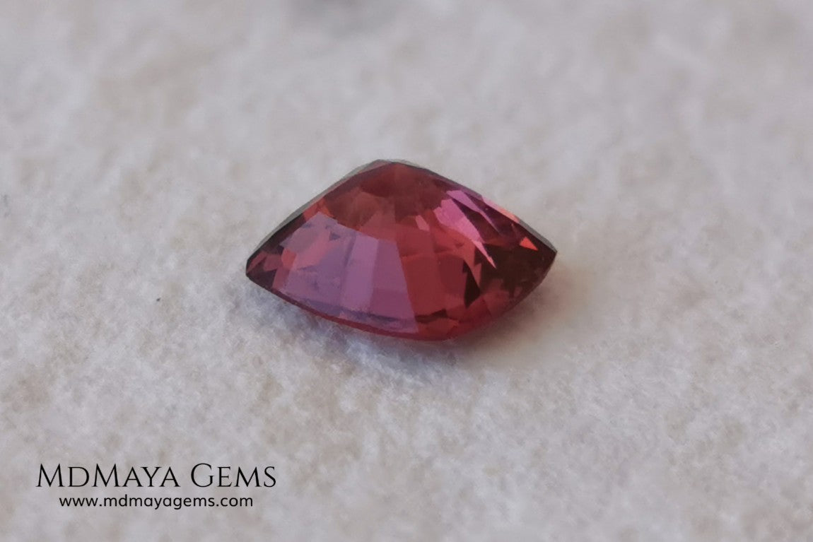 Amazing Purple Red Spinel. Cushion Cut. 0.85 ct. This beautiful gemstone shows a bright and vivid color, it will look perfect in a special ring or any kind of jewelry that you can imagine.