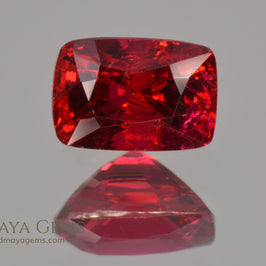 Hot Red Burmese Spinel Cushion Cut 0.92 ct