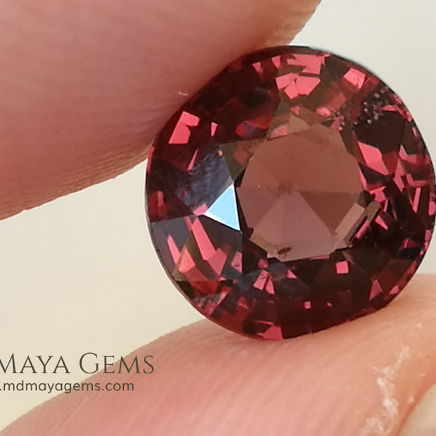 Natural reddish Orange Spinel Round Cut 2.23 ct