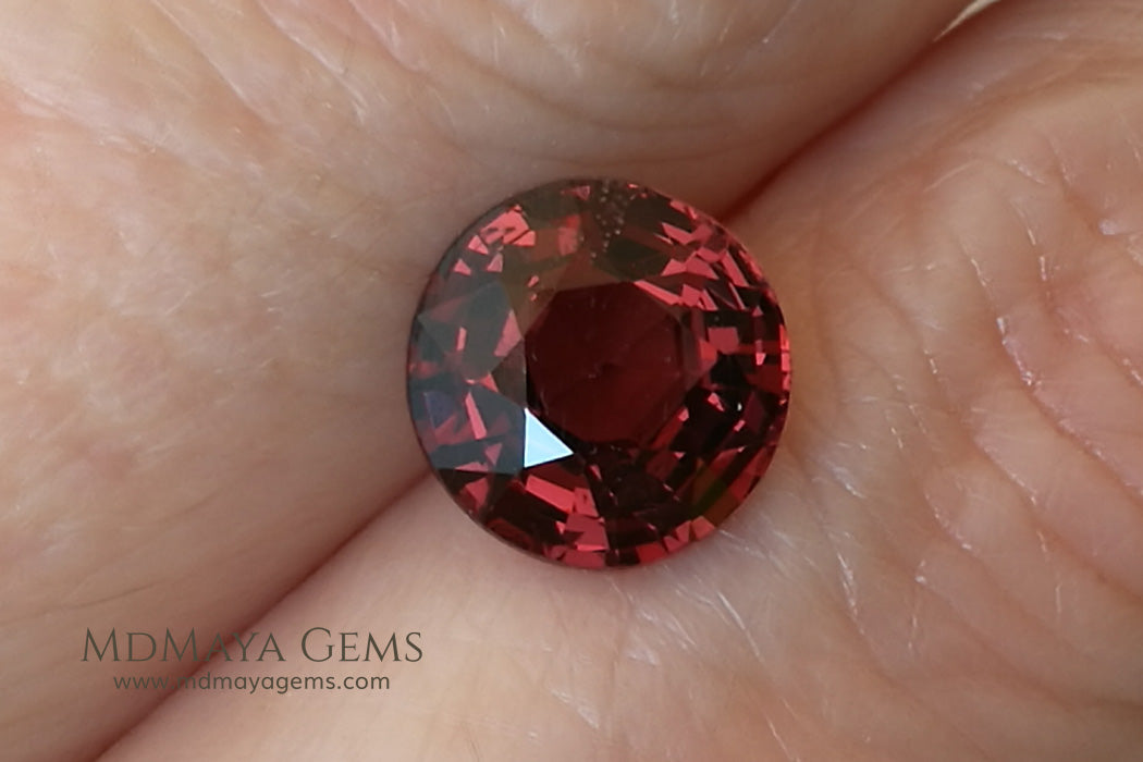 Natural reddish Orange Spinel Round Cut 2.23 ct