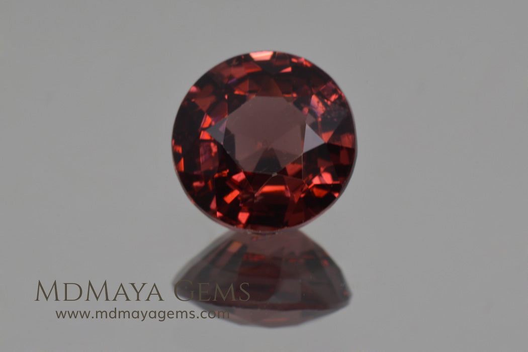 Natural reddish Orange Spinel Round Cut 2.23 ct