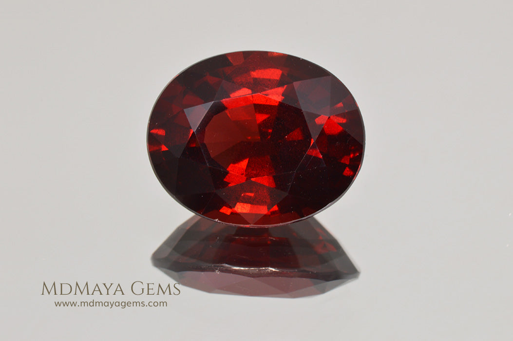 Untreated Rhodolite Garnet Gemstone 11.03 ct Oval Cut