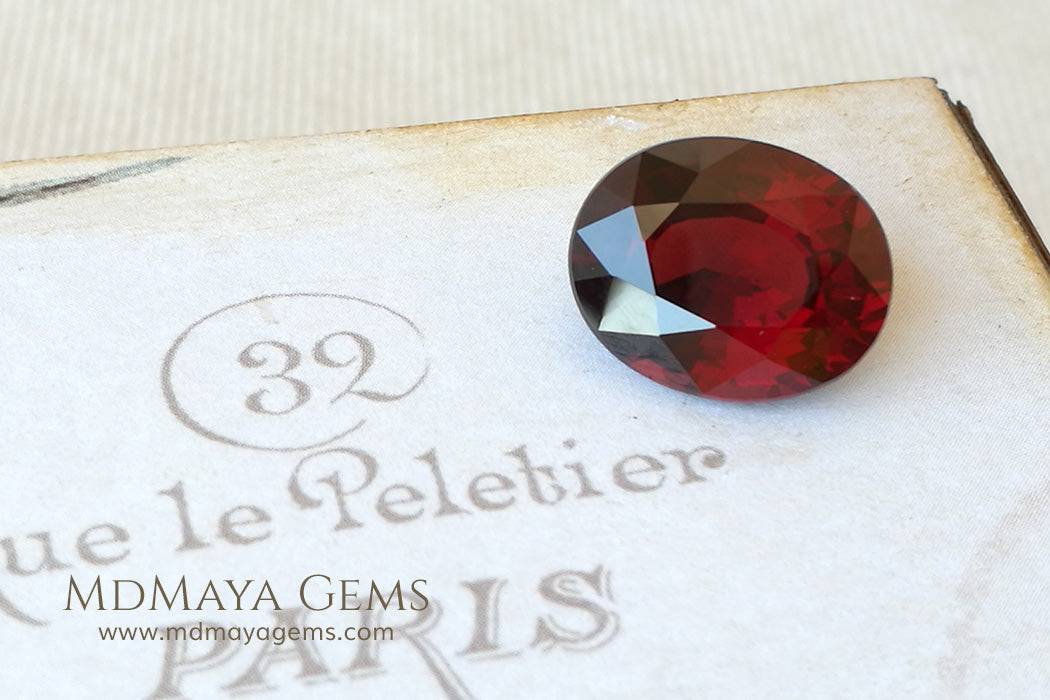 Untreated Rhodolite Garnet Gemstone 11.03 ct Oval Cut