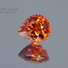 Rich Orange Spessartite Garnet Pear cut 1.91 ct