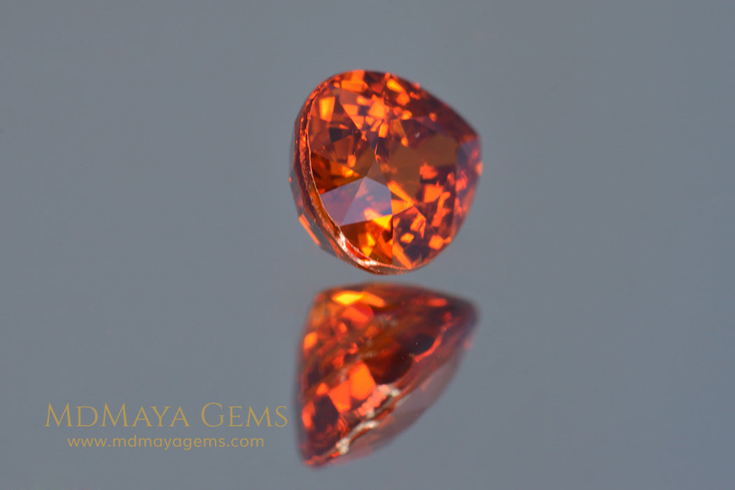 Rich Orange Spessartite Garnet Pear cut 1.91 ct