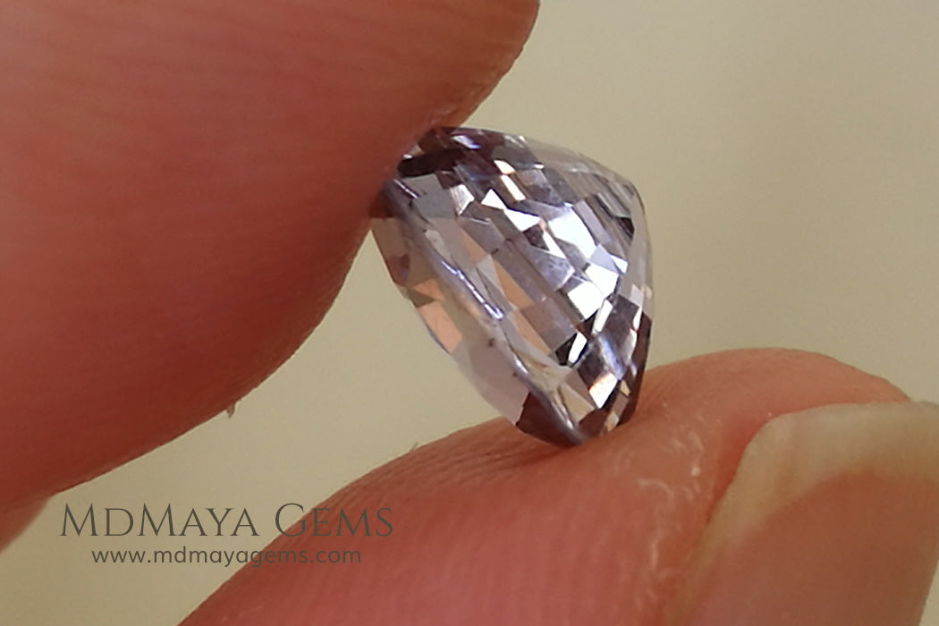 Platinum Pinkish Purple Spinel Round cut 2.02 ct