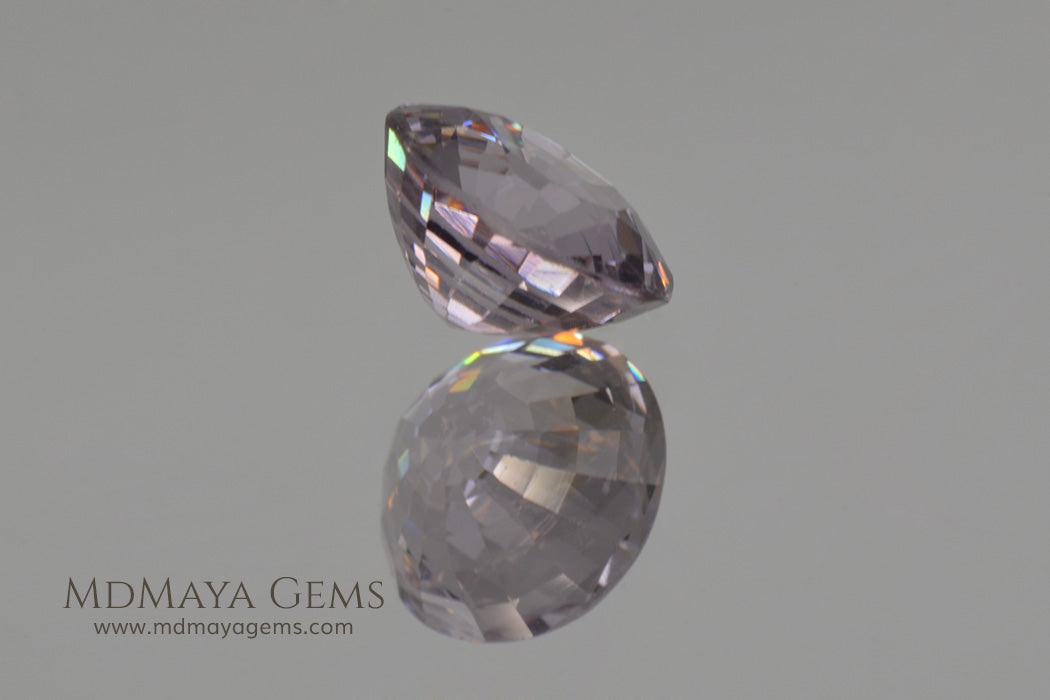 Platinum Pinkish Purple Spinel Round cut 2.02 ct