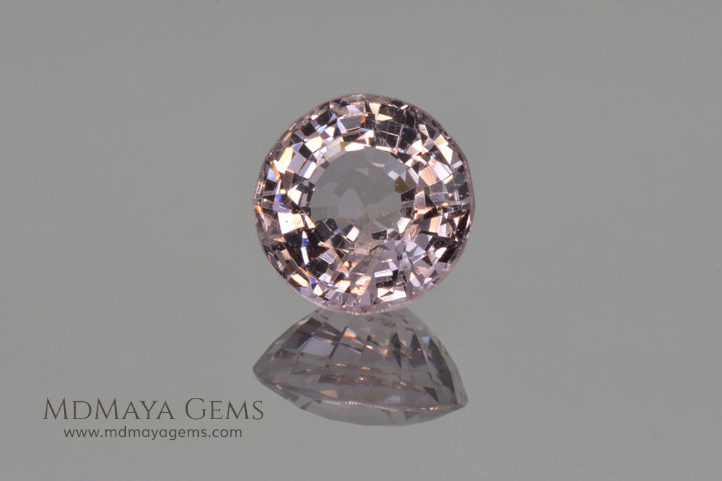 Platinum Pinkish Purple Spinel Round cut 2.02 ct