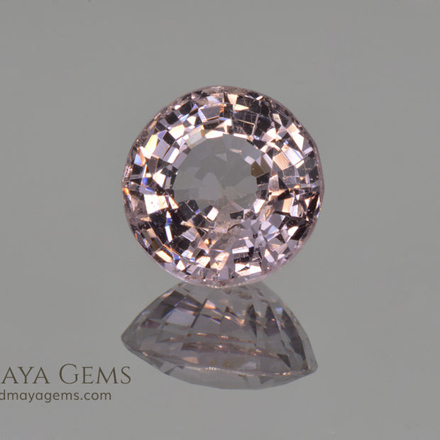 Platinum Pinkish Purple Spinel Round cut 2.02 ct