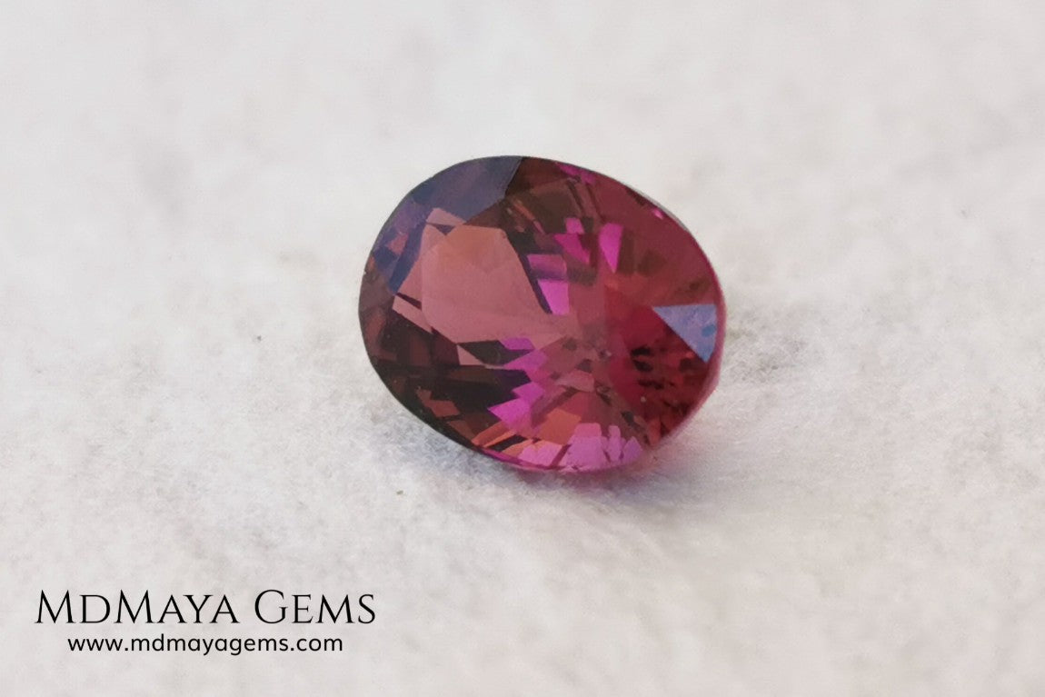 Intense Purplish Red Rubellite 0.97 ct. Oval Cut. African Tourmaline. This gemstone has a beautiful and bright color. It is perfect for using in jewelry, great value!.