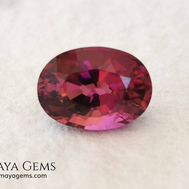 Intense Purplish Red Rubellite 0.97 ct. Oval Cut. African Tourmaline. This gemstone has a beautiful and bright color. It is perfect for using in jewelry, great value!.