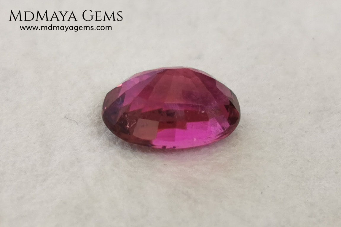 Natural Top Purple Pink Rubellite Tourmaline from Mozambique. Oval Cut. 1.08 ct. Good things come in small package, this beautiful and untreated gemstone has a vivid and bright color, it will look perfect in any kind of jewelry, and the best, its price!.