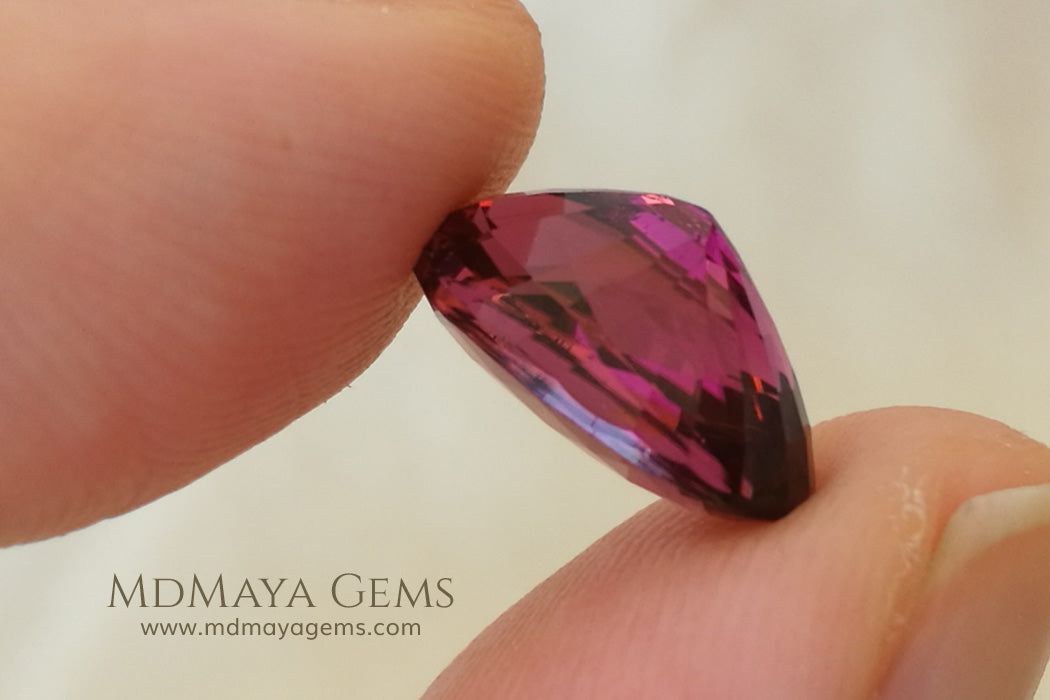 Untreated Rubellite. Oval Cut. 4.04 ct under daylight