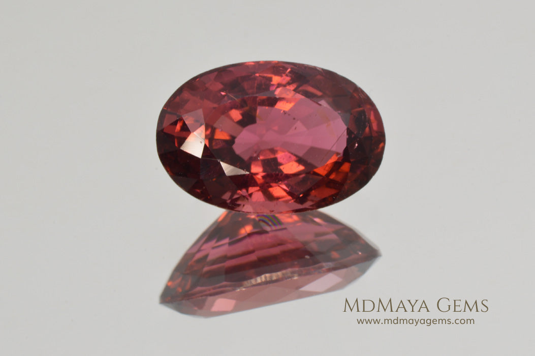 Untreated Rubellite. Oval Cut. 4.04 ct