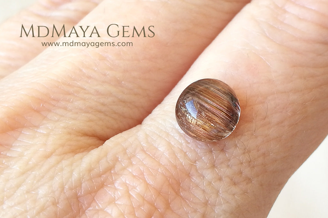 Golden Rutilated Quartz Cabochon Cut 2.16 ct