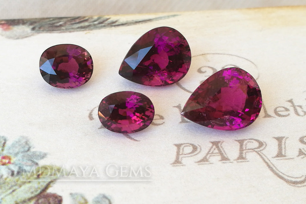 Magnificent 4 Piece Suite of Rubellite Tourmaline 9.20 ct total