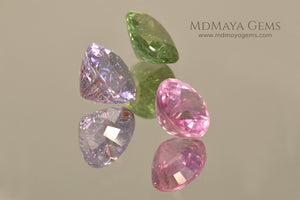 Set of type Paraiba Tourmaline Gemstones (Copper Bearing Tourmalines)