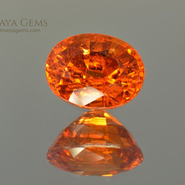 Rich Orange Spessartite Garnet Oval Cut. 2.74 ct