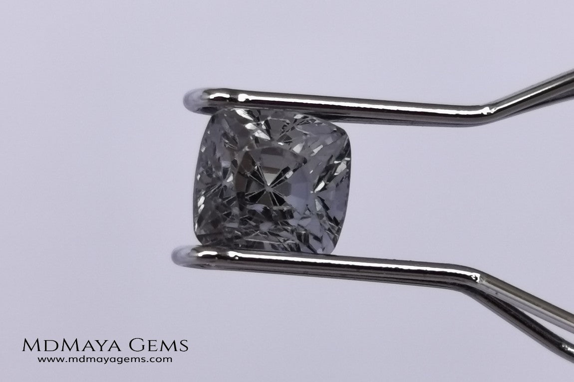 Bluish Grey Spinel, Square Cushion Cut, 1.10 ct. This beautiful precious stone dark has a beautiful metallic color and shine, its pavilion is a little high but this untreated gemstone once mounted in any kind of jewelry it will look precious. 