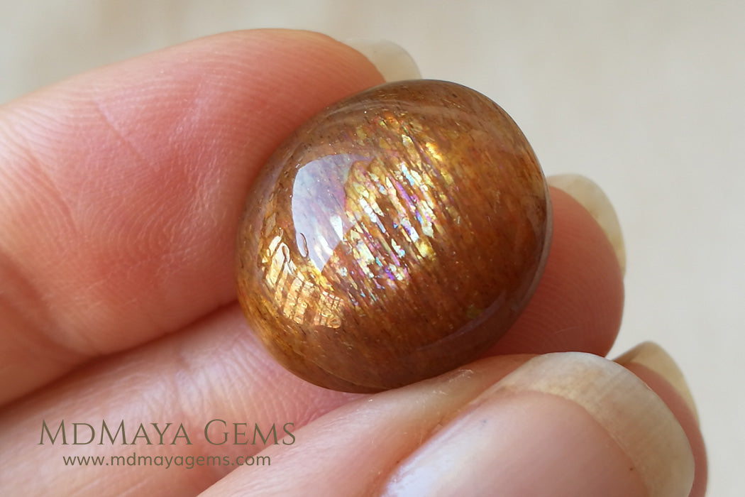 Sunstone Cabochon Oval Cut 20.70 ct