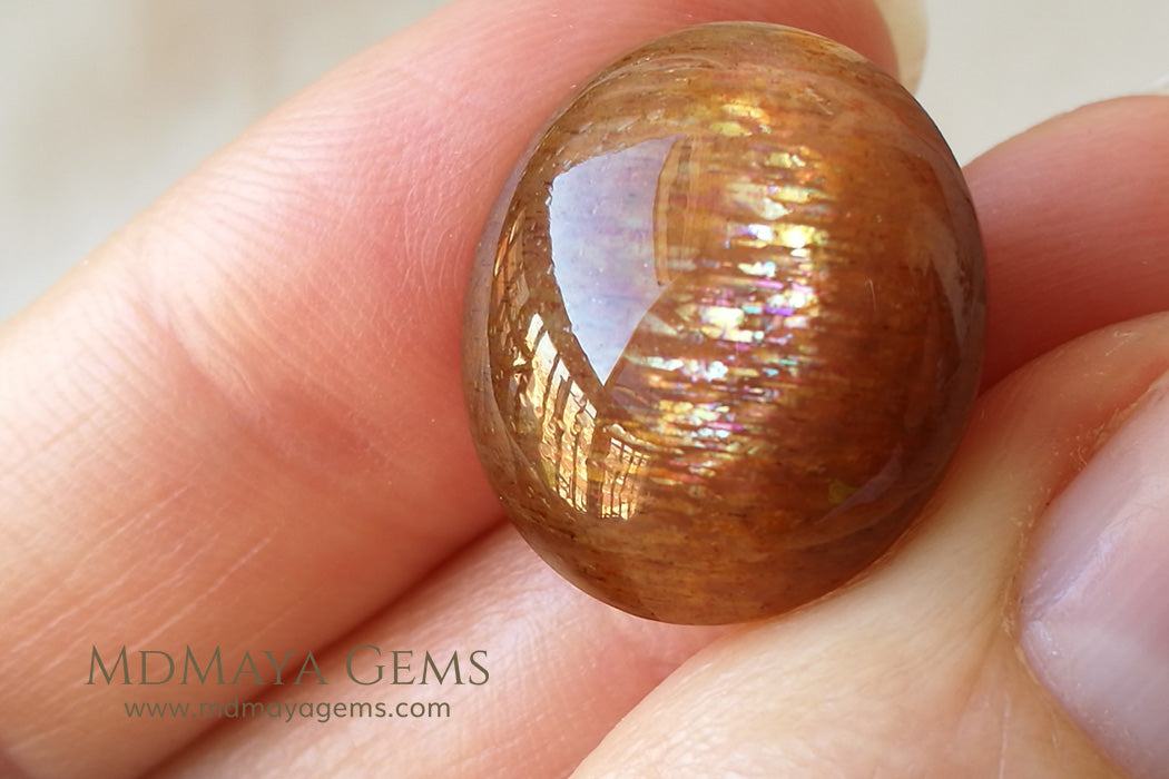 Sunstone Cabochon Oval Cut 20.70 ct