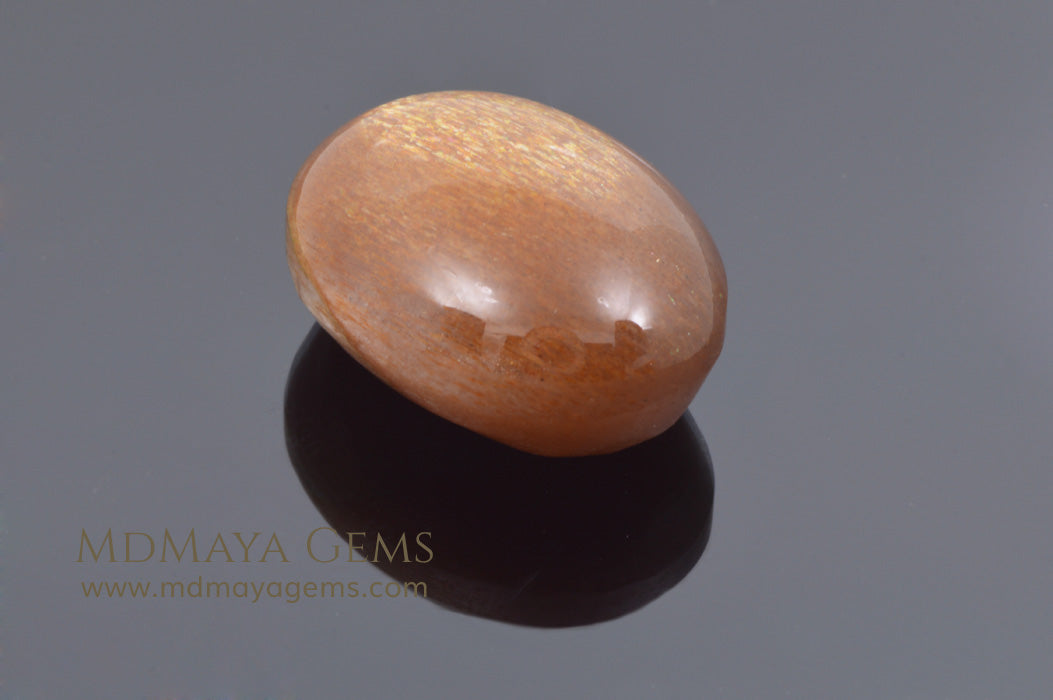 Sizzling Sunstone Cabochon Cats Eye Oval Cut 21.12 ct