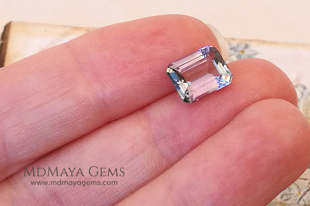 Beautiful Purple Tanzanite Emerald Cut 2.50 ct