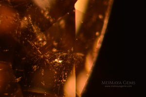 Two-phase inclusions in  Yellow Tourmaline Trillion Cut 2.03 ct