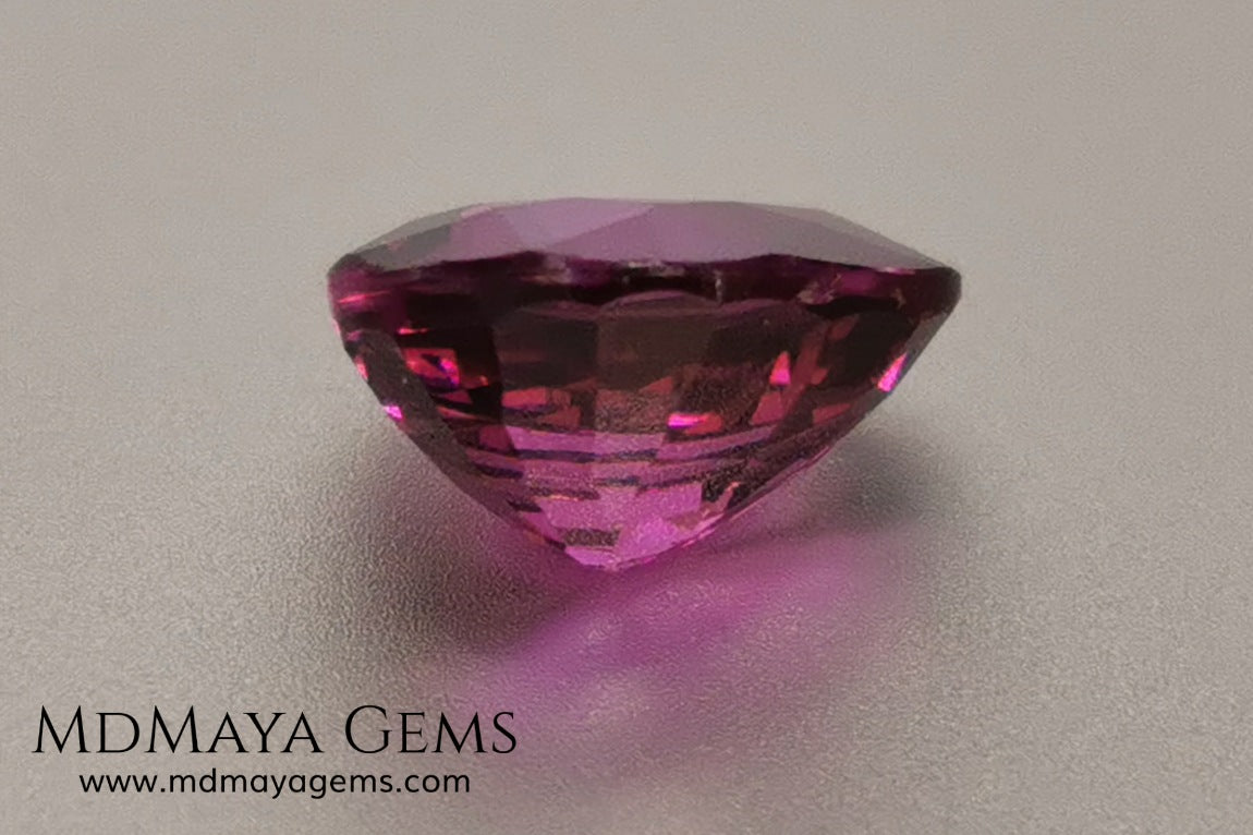 Umbalite 1.81 ct pear cut. This beautiful rhodolite garnet has the best color, a vivid and saturated purple full of bright and life, this gemstone will look really beautiful on a ring or any piece of jewelry that you design. A natural and untreated gem at the best price.