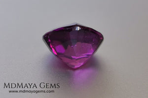 Vivid Purple Umbalite (Rhodolite Garnet), 2.36 ct, pear cut. This natural and untreated gemstone has the best of colors, its intense purple as well as its good quality of size and proportions, make it an ideal gem to mount in any type of jewelry and at a very affordable price.