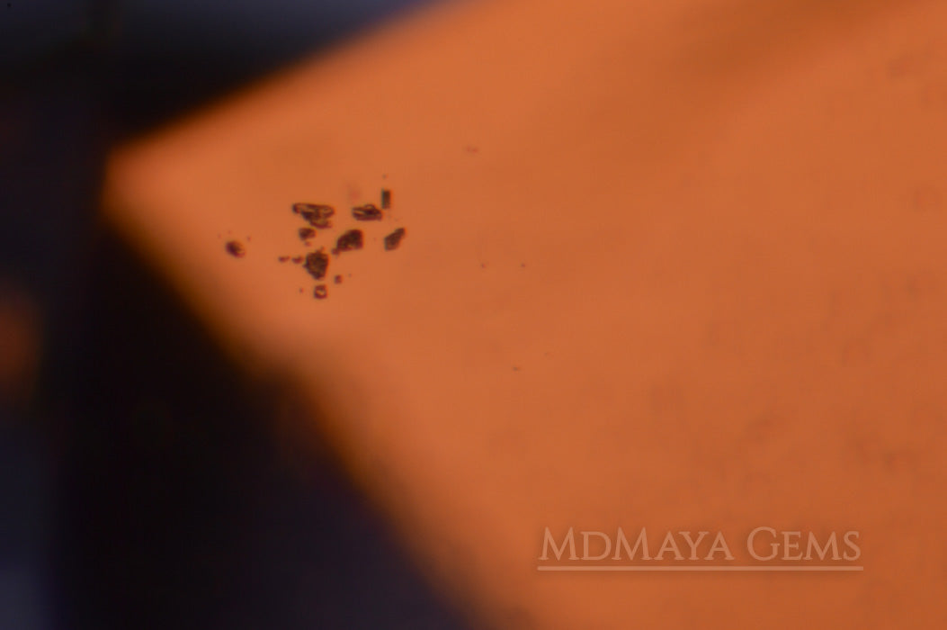 Solid inclusions in Unheated Violet Grey Spinel Gem. Octagon Cut. 1.42 ct 