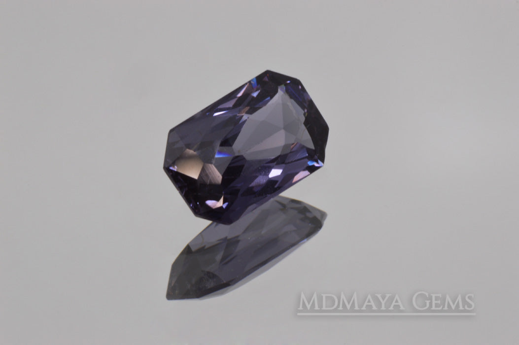 Unheated Violet Grey Spinel Gem. Octagon Cut. 1.42 ct