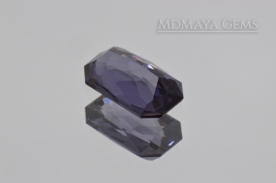Unheated Violet Grey Spinel Gem. Octagon Cut. 1.42 ct