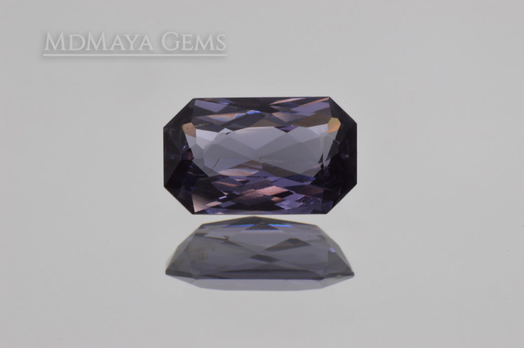 Unheated Violet Grey Spinel Gem. Octagon Cut. 1.42 ct