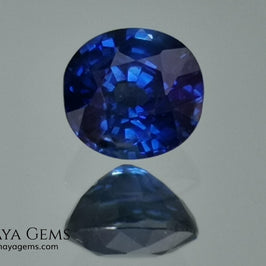 Untreated oval blue sapphire 1.01 ct. with certificate.  This little more than a carat beauty is extremely beautiful. Its blue color is mesmerizing.  Its origin is Sri Lanka.  It will look perfect on your personalized jewelry.