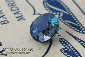 Untreated dark greenish blue sapphire 1.75 ct. Oval cut.  Amazing dark greenish blue sapphire with a good behavior under any type of light. It has a good size, and it will look perfect on your personalized jewelry, either in a ring or a pendant. It has some inclusions that although they are visible from some angles, they do not affect its beautiful at all. This amazing sapphire is ideal for those who look for precious stones without treatment of any kind.