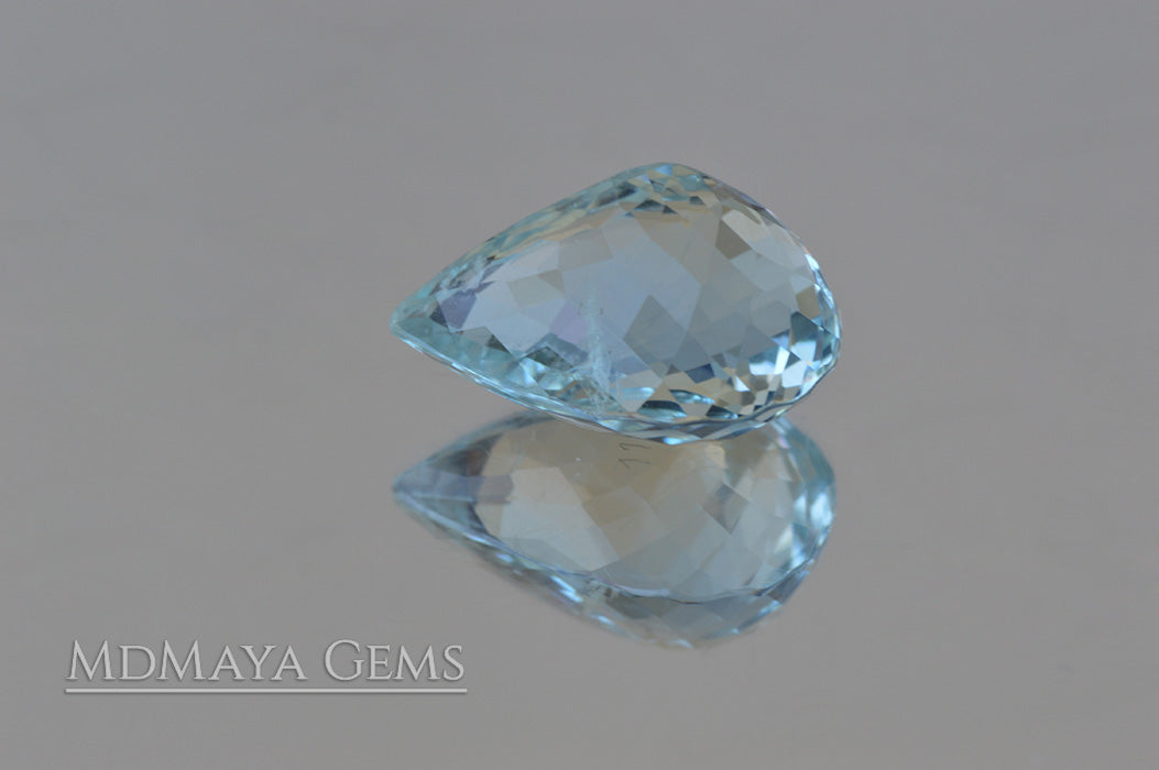 Beautiful very Light Blue Aquamarine. Pear Cut. 2.96 ct
