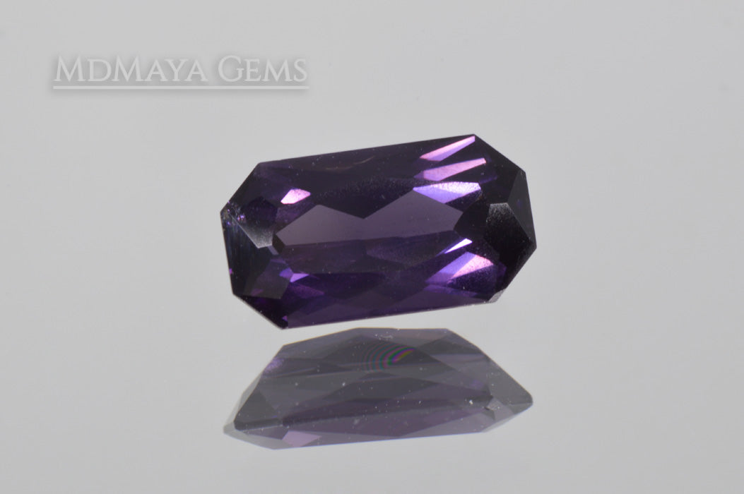Darkish Violet Spinel Rectangle Cut 1.47 ct